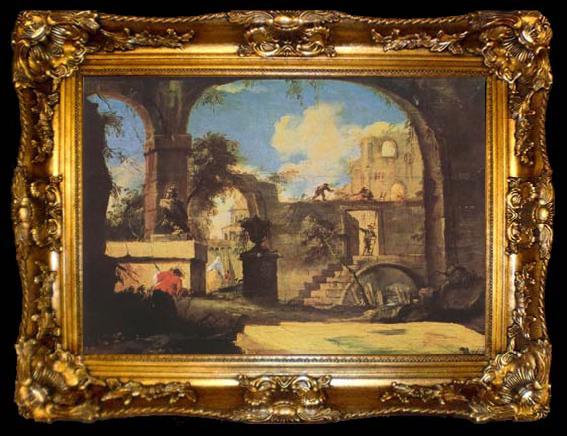 framed  Francesco Guardi Capriccio (mk08), ta009-2
